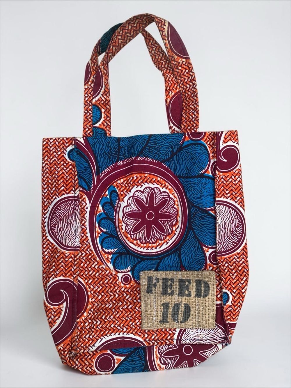 Rare 2012 Godiva Chocolate x FEED 10 Batik Tote Bag African Print